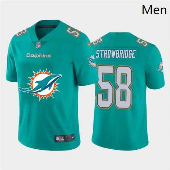 Nike Dolphins 58 Jason Strowbridge Aque Team Big Logo Vapor Untouchable Limited Jersey
